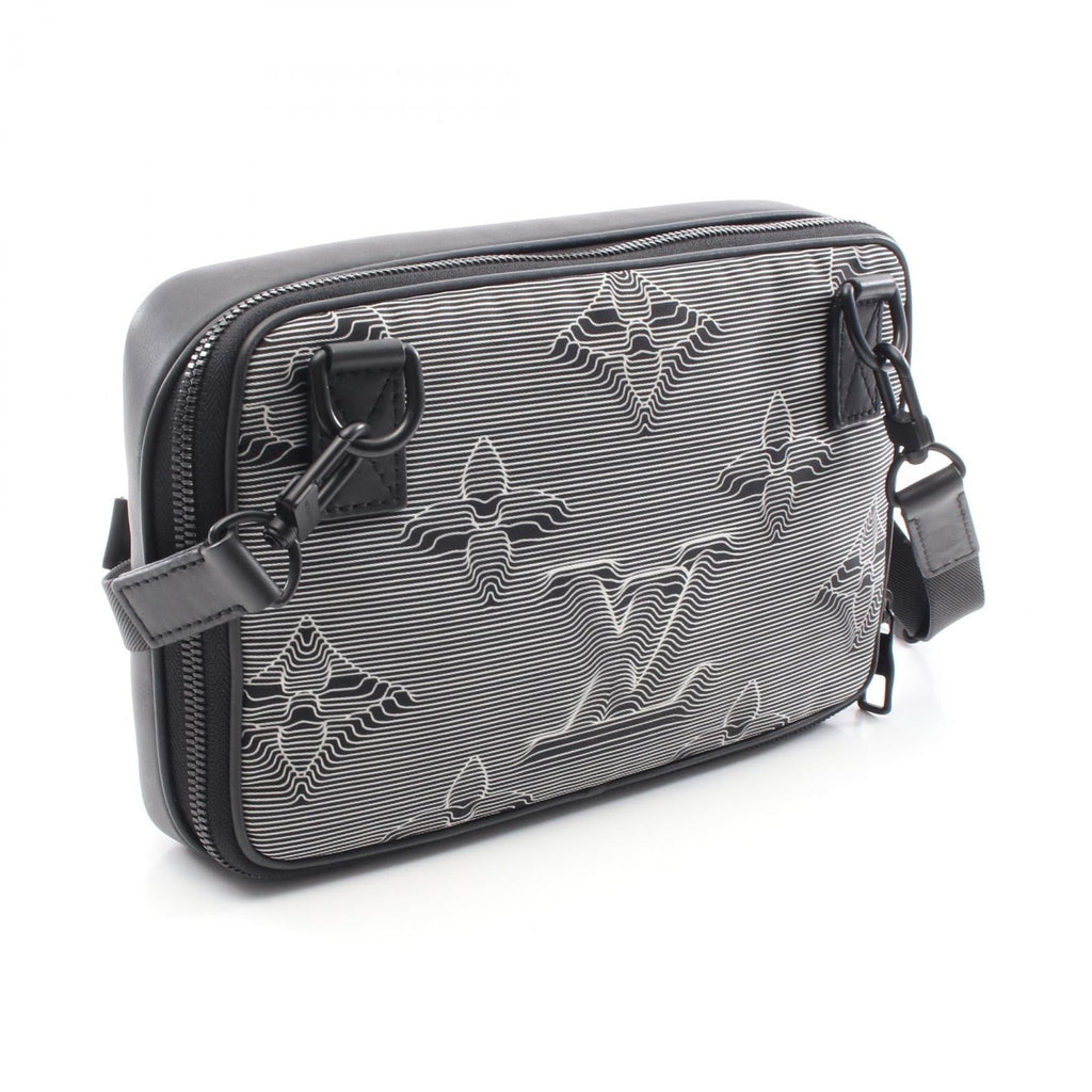 Louis Vuitton Expandable Leather Nylon Shoulder Bag