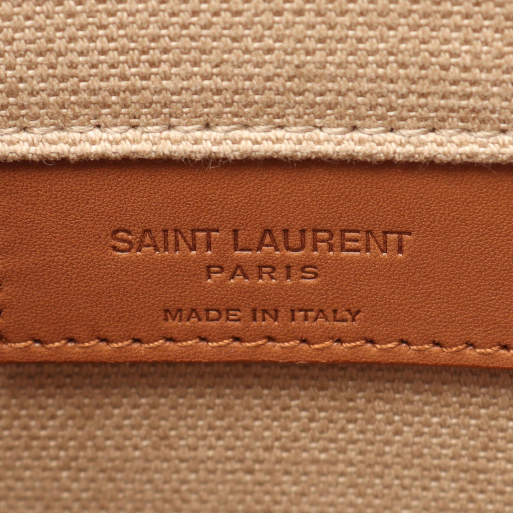 Saint Laurent Sac de Jour Thin Large Canvas Leather Tote Bag