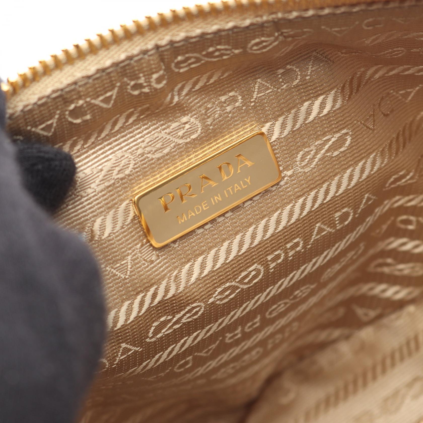 Prada TRIANGOLO Jacquard Canvas Shoulder Bag