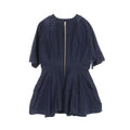 Dior Front Zip Silk Blouse