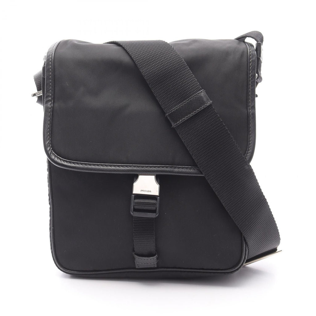 Prada Nylon Saffiano Leather Shoulder Bag