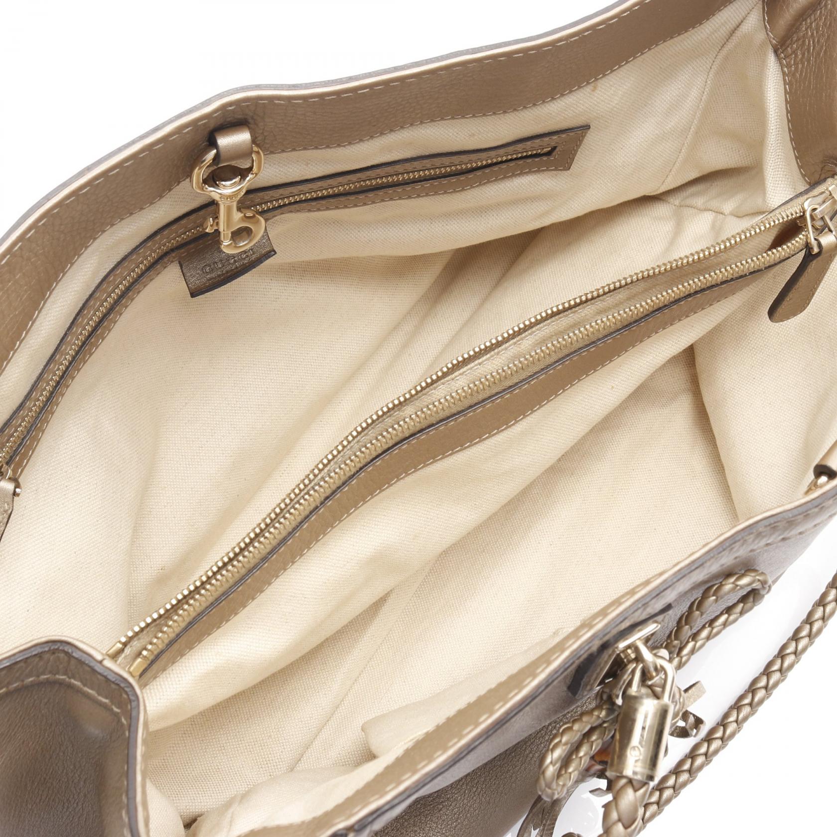 Gucci Bella Bamboo Leather Tote Bag