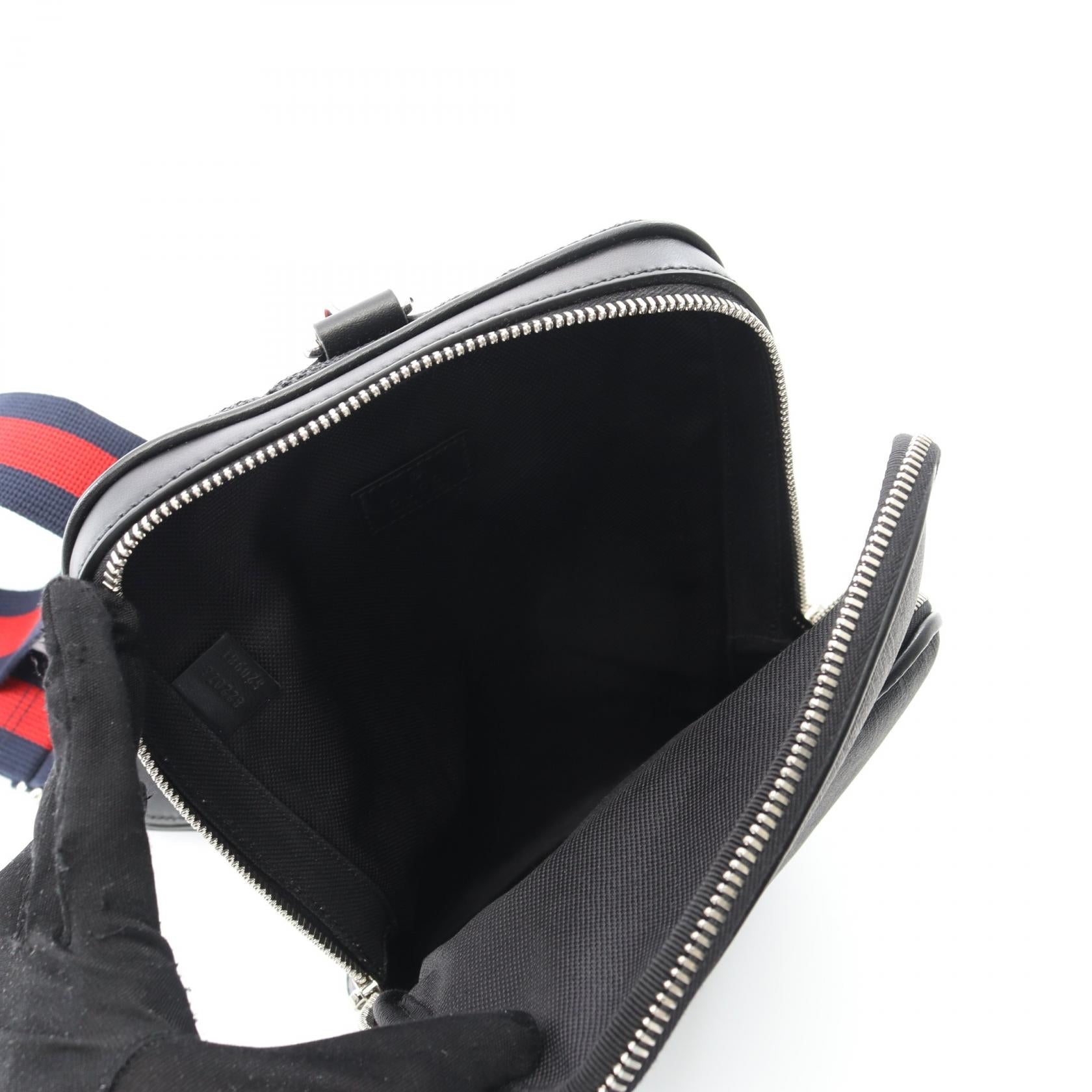 Gucci GG Small Sling Bag PVC Coated Canvas Leather Shoulder Bag