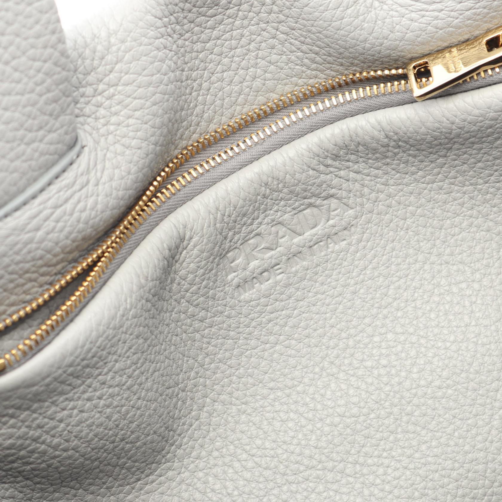 Prada VIT DAINO Leather Tote Bag