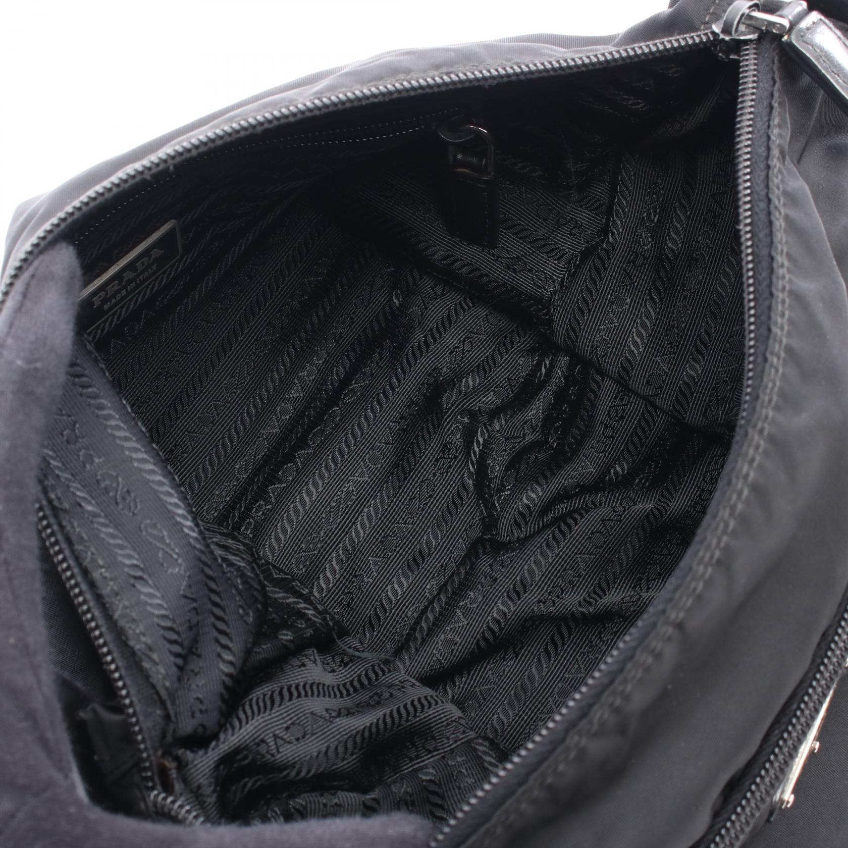Prada Nylon Leather Shoulder Bag