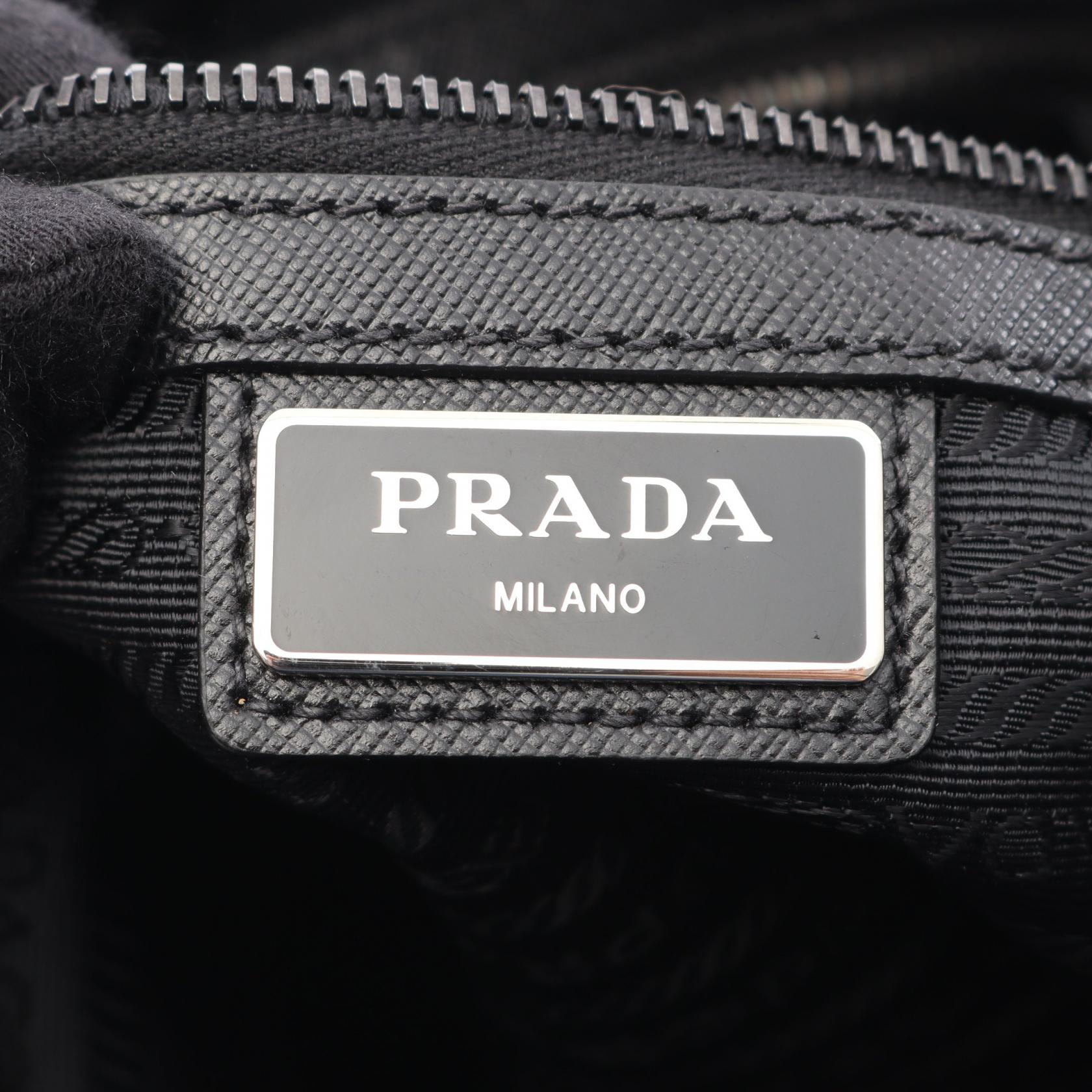 Prada TESSUTO + SAFFI Nylon Saffiano Leather Shoulder Bag