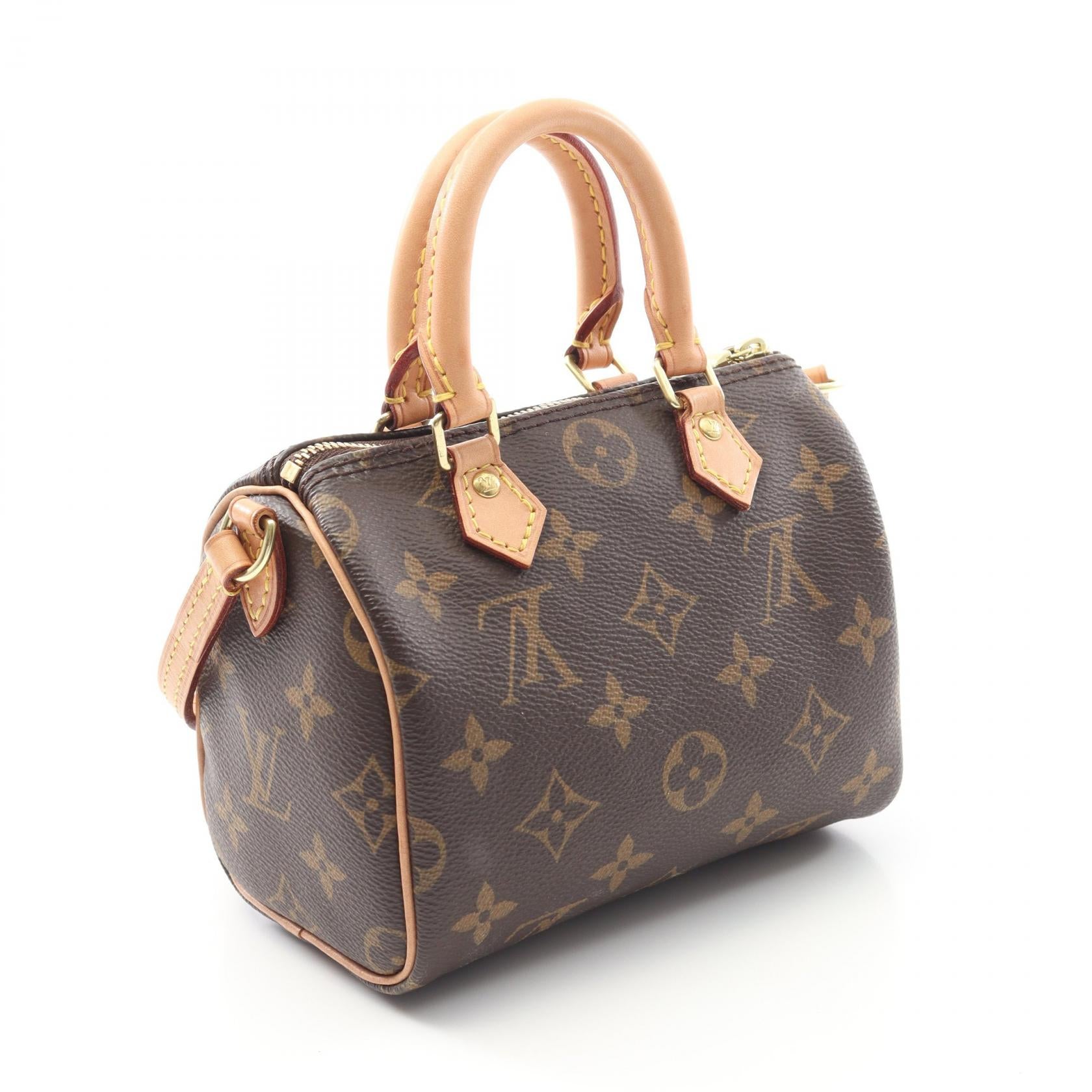 Louis Vuitton Nano Speedy Monogram Coated Canvas Shoulder Bag