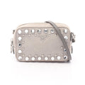 Prada 1N1674 Canvas Saffiano Leather Shoulder Bag