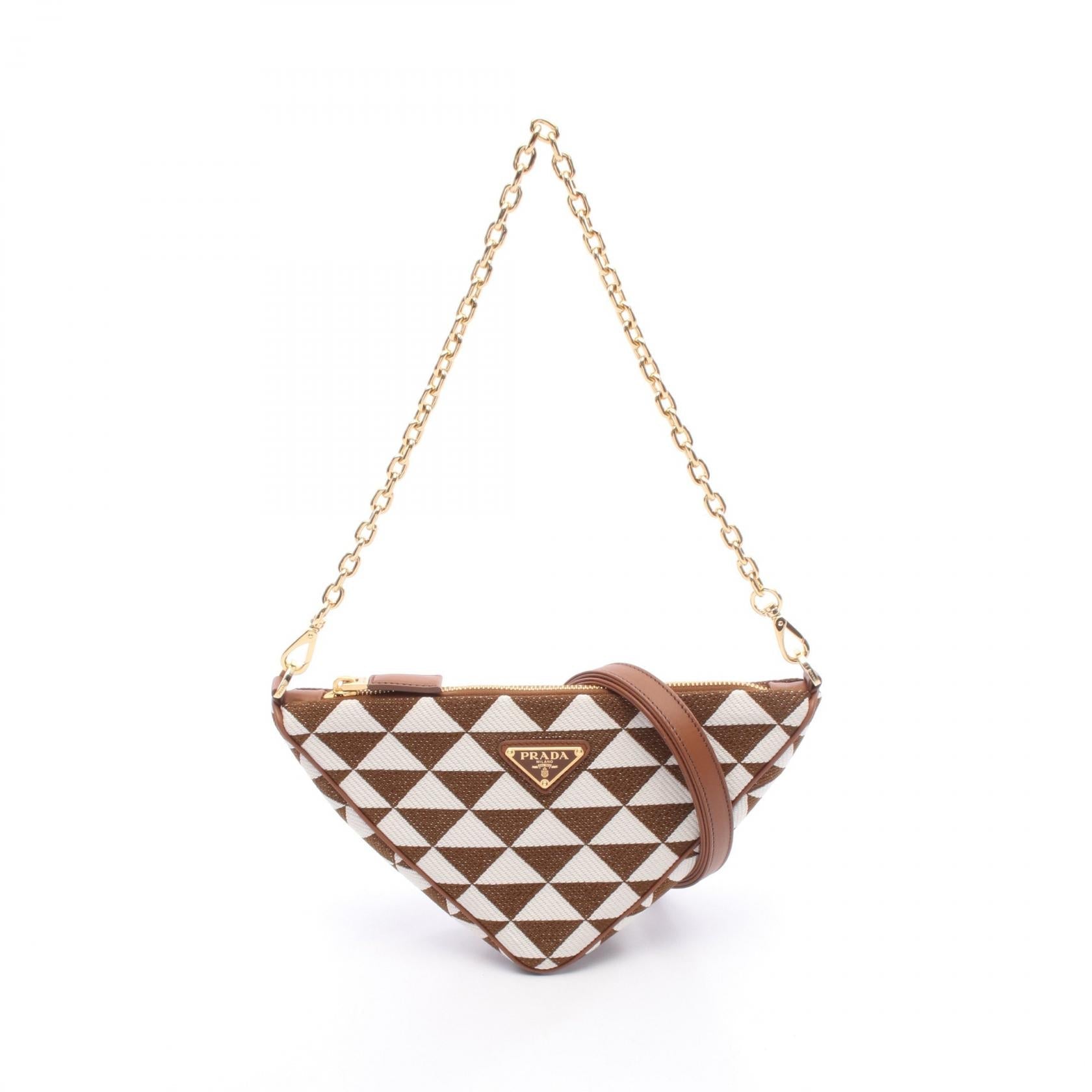 Prada 1BC543 Canvas Leather 2way Shoulder Bag