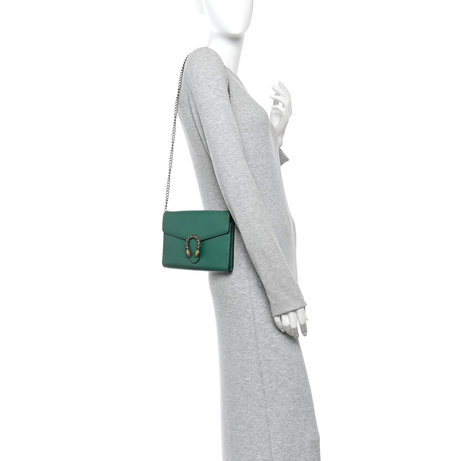 Calfskin Mini Dionysus Chain Wallet Emerald