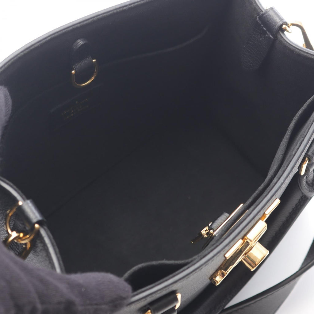 Louis Vuitton Lock & Go Grained Calf Leather Shoulder Bag