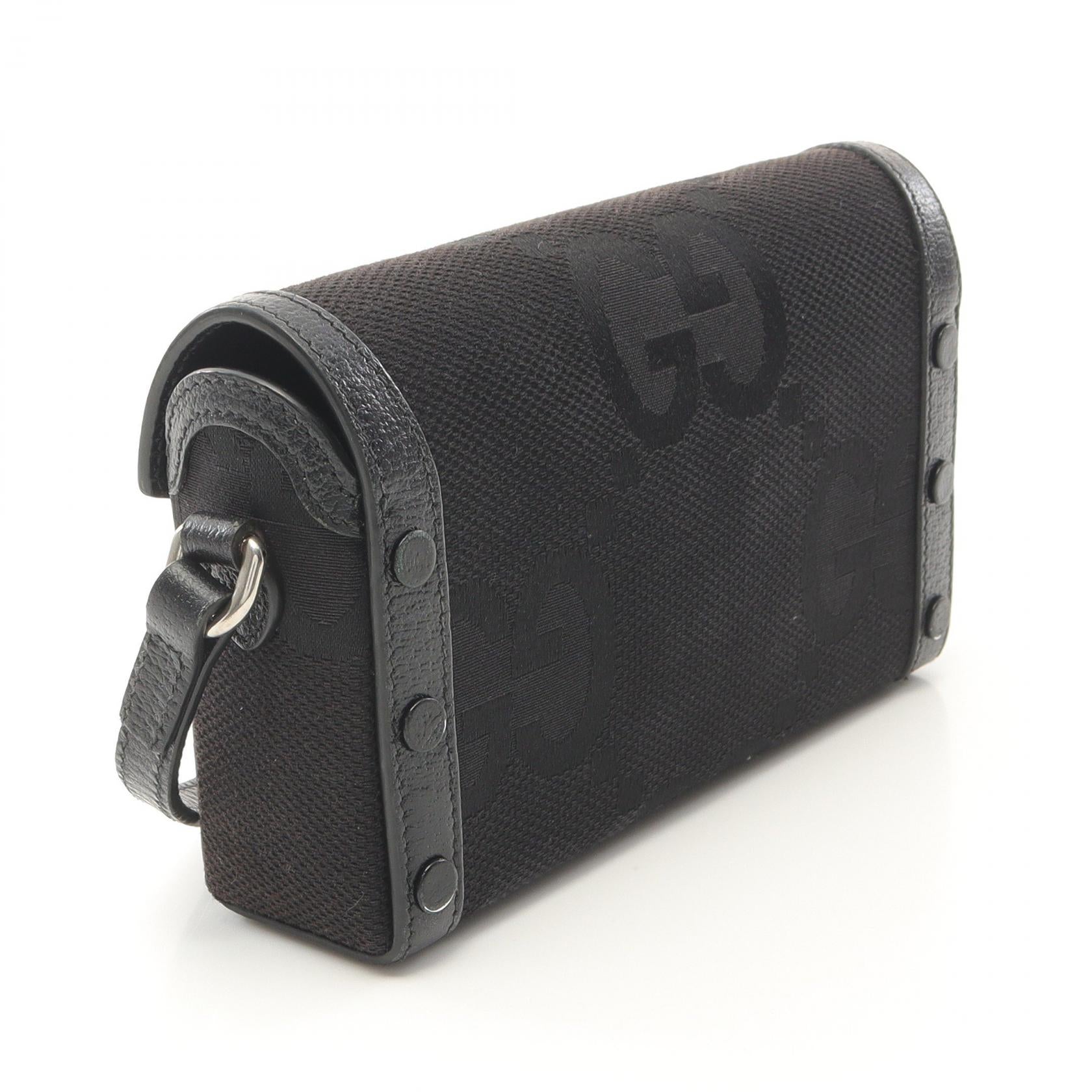 Gucci Horsebit 1955 Jumbo GG Canvas Leather Shoulder Bag