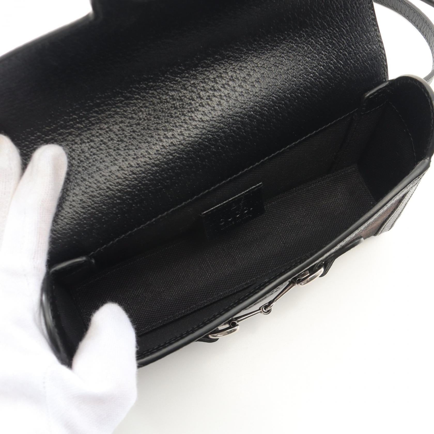 Gucci Horsebit 1955 Jumbo GG Canvas Leather Shoulder Bag