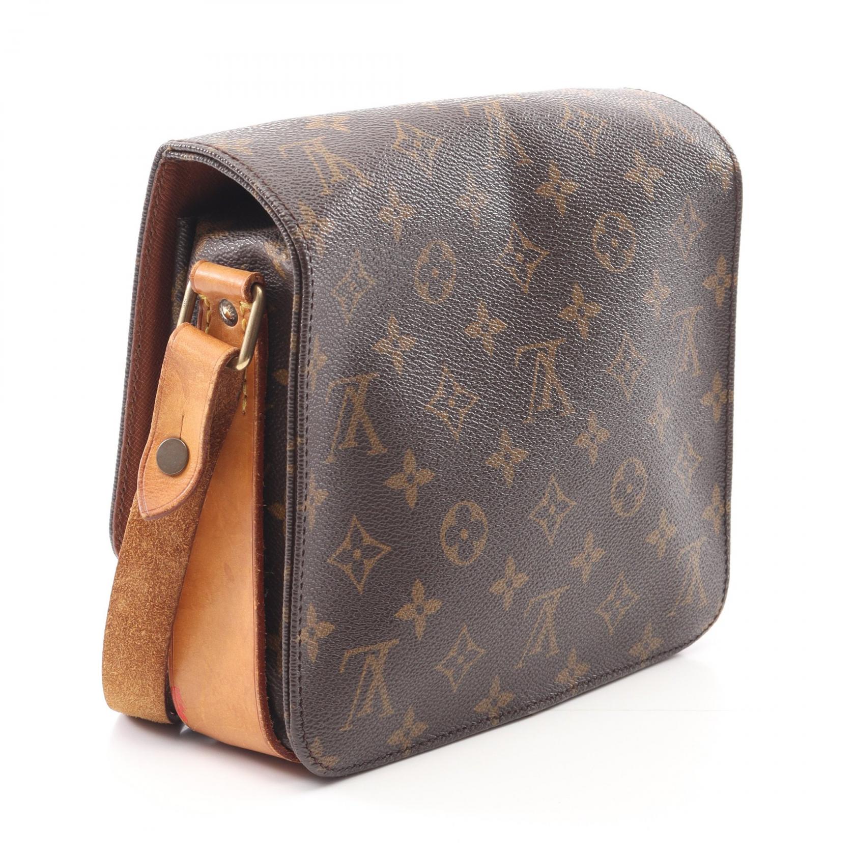 Louis Vuitton Cartouchiere MM Monogram Coated Canvas Shoulder Bag