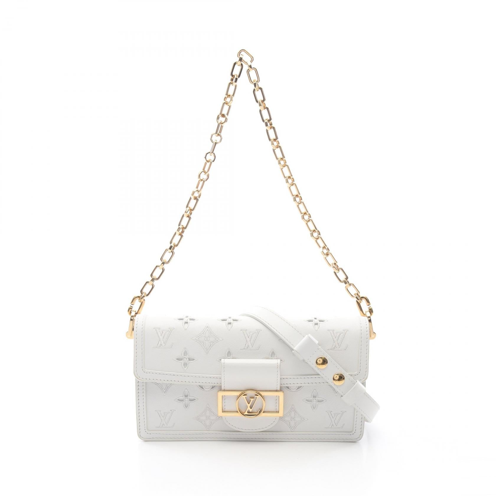 Louis Vuitton Dauphine EW Monogram Leather Shoulder Bag