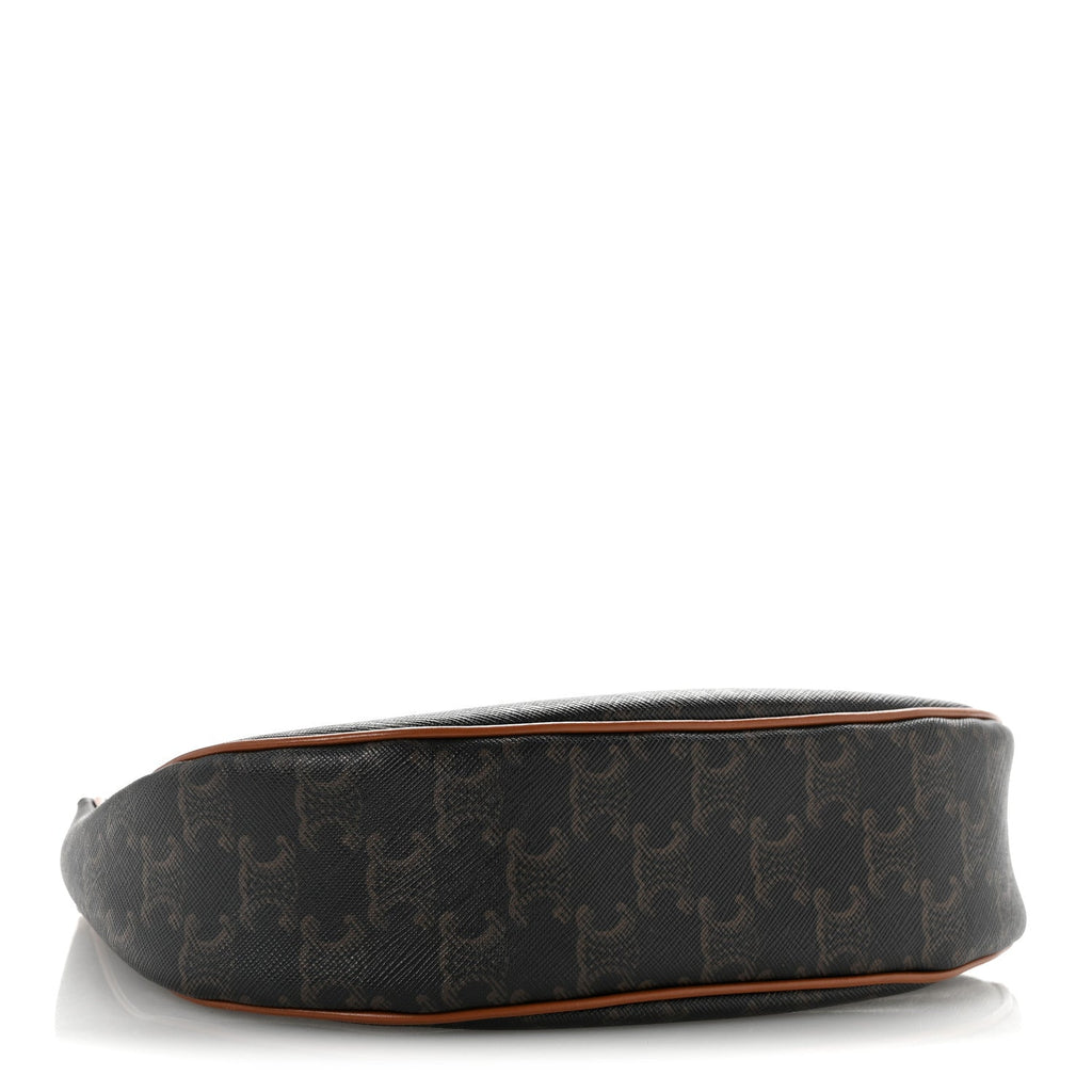 Triomphe Canvas Calfskin Ava Shoulder Bag Tan