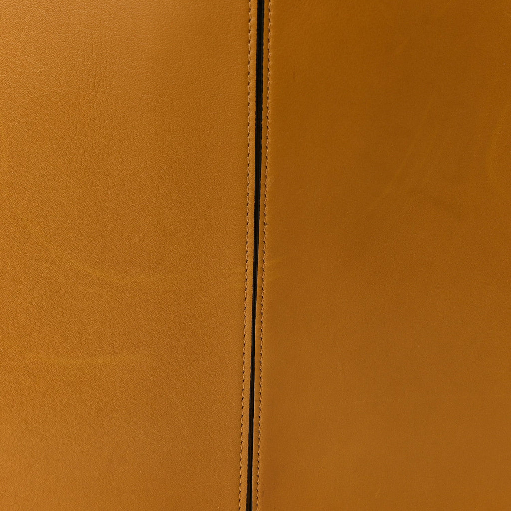 Supple Natural Calfskin Medium Tri-Fold Bag Ocre