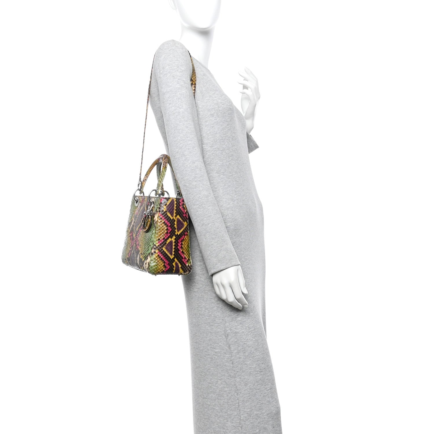 Snakeskin Medium Lady Dior Multicolor