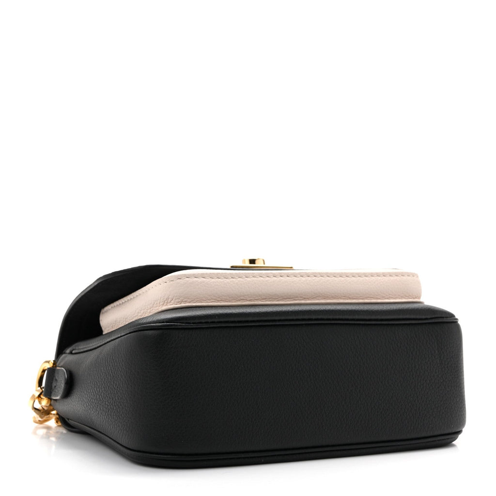 Grained Calfskin Lockme Tender Black