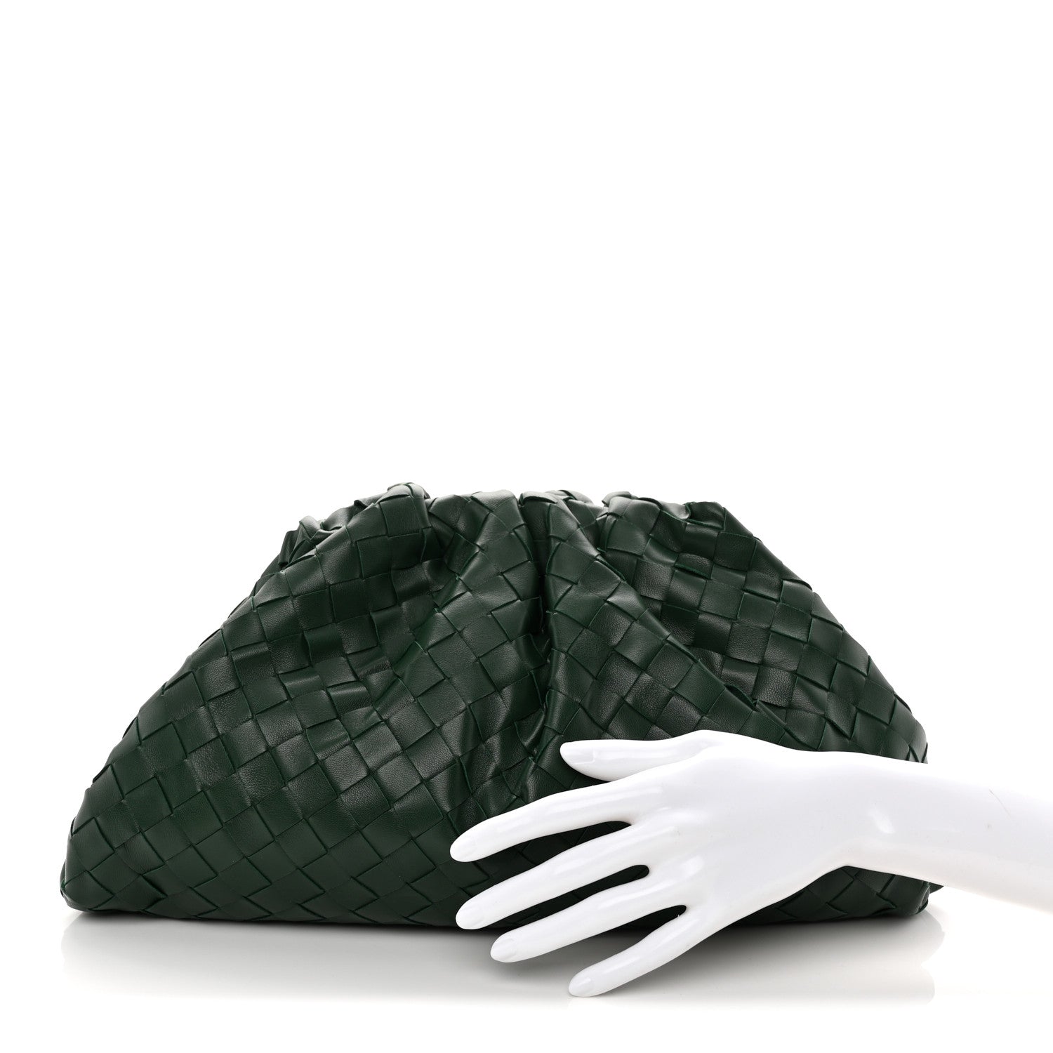 Nappa Maxi Intrecciato The Pouch Oversized Clutch Raintree