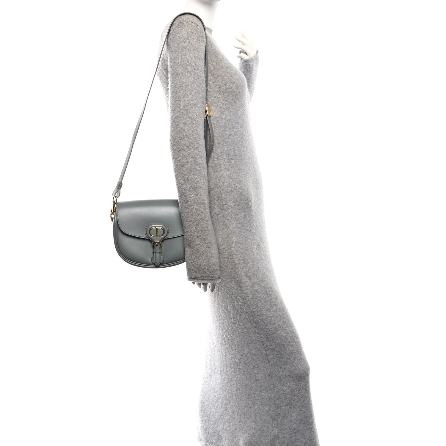 Box Calfskin Medium Bobby Flap Gray