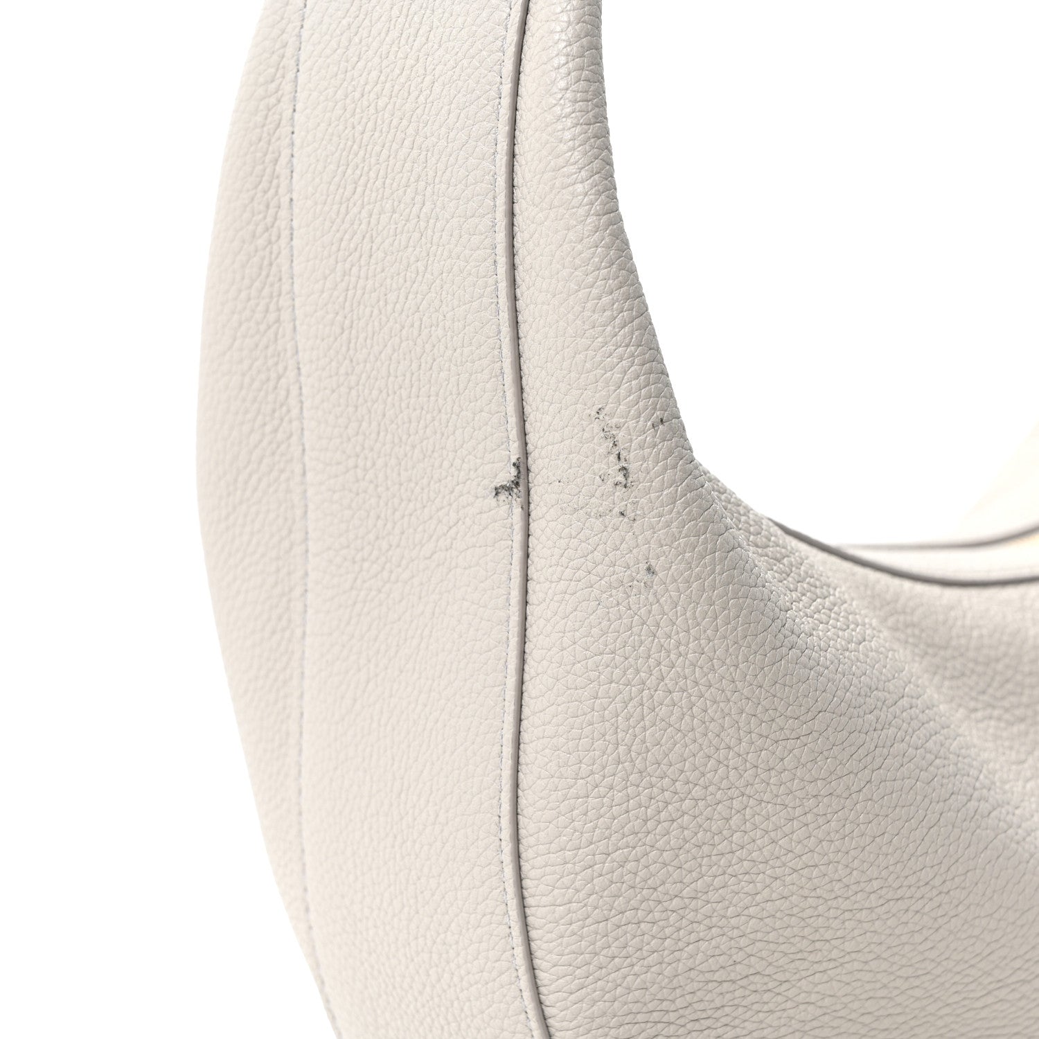 Pebbled Calfskin Augustina Small Crossbody Light Grey