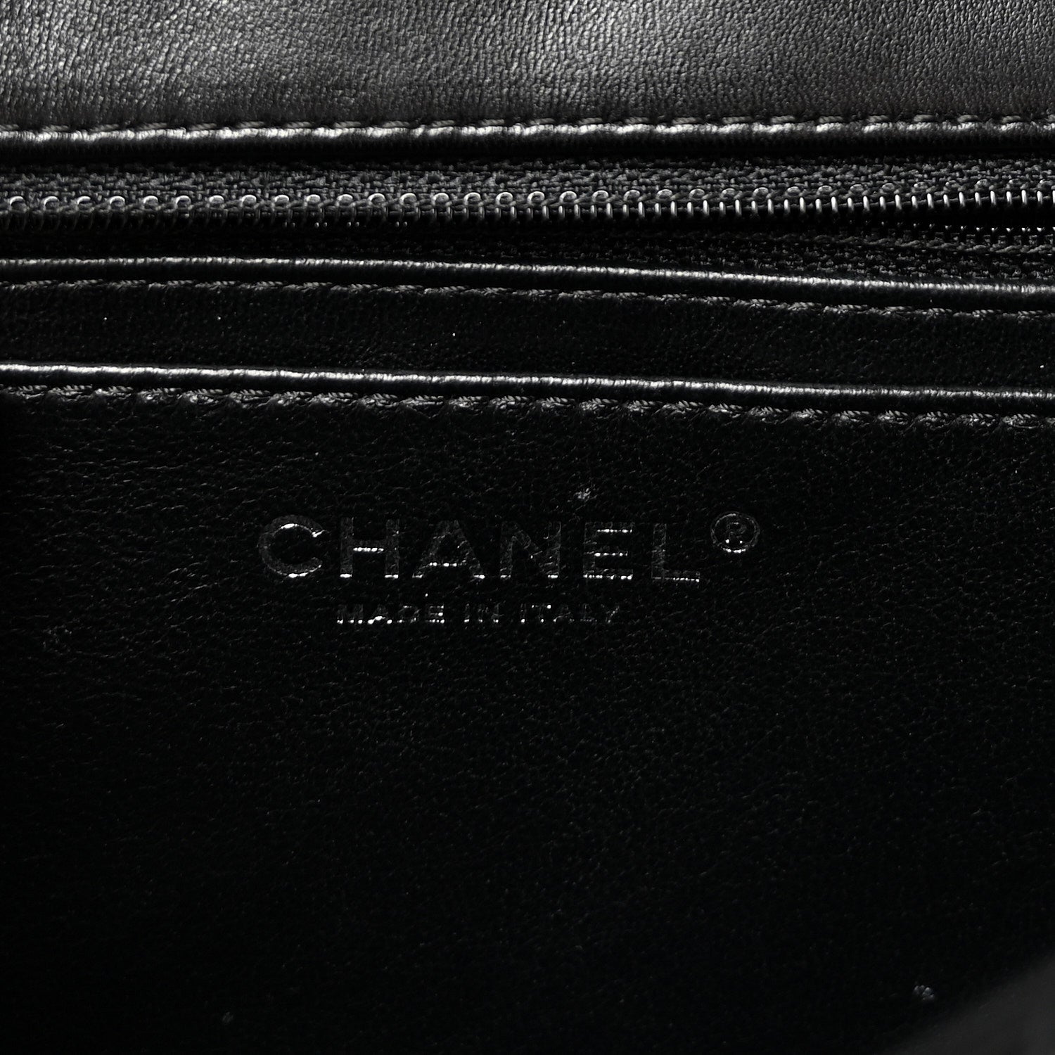 Patent Quilted Jumbo Single Flap Black