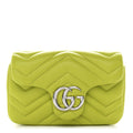 Lambskin Matelasse Mini GG Marmont Shoulder Bag Firefly
