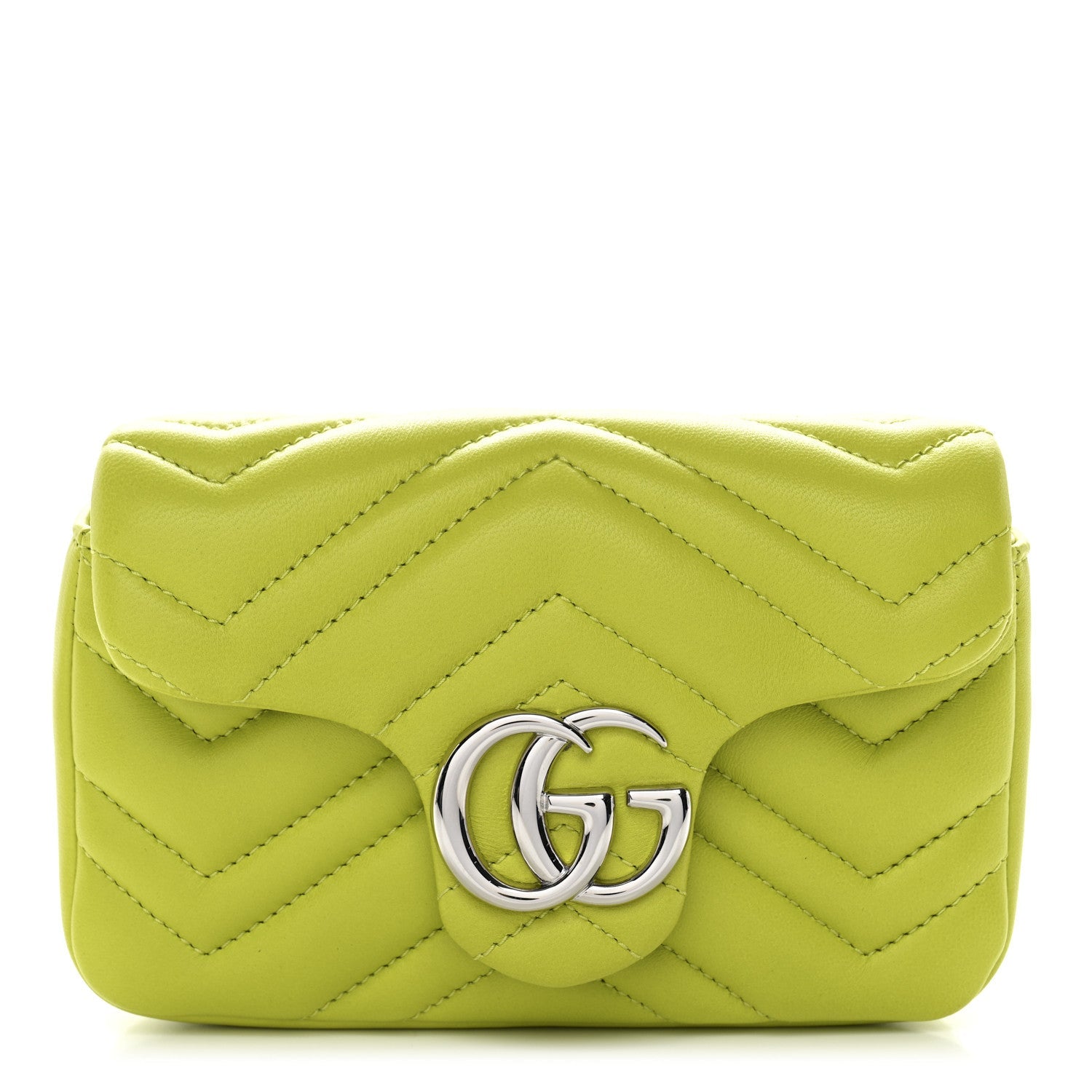 Lambskin Matelasse Mini GG Marmont Shoulder Bag Firefly