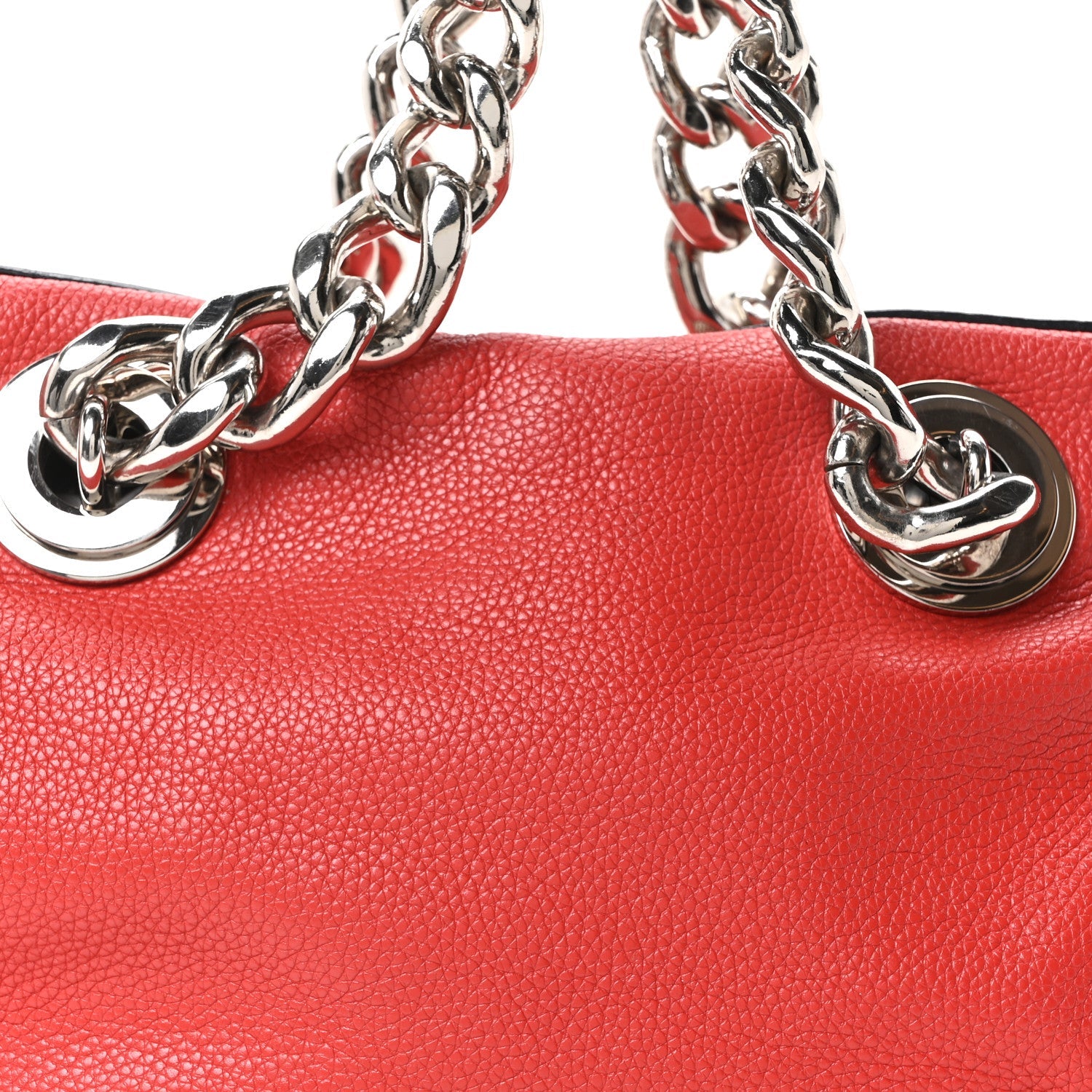 Vitello Daino Chain Satchel Bag Lacca