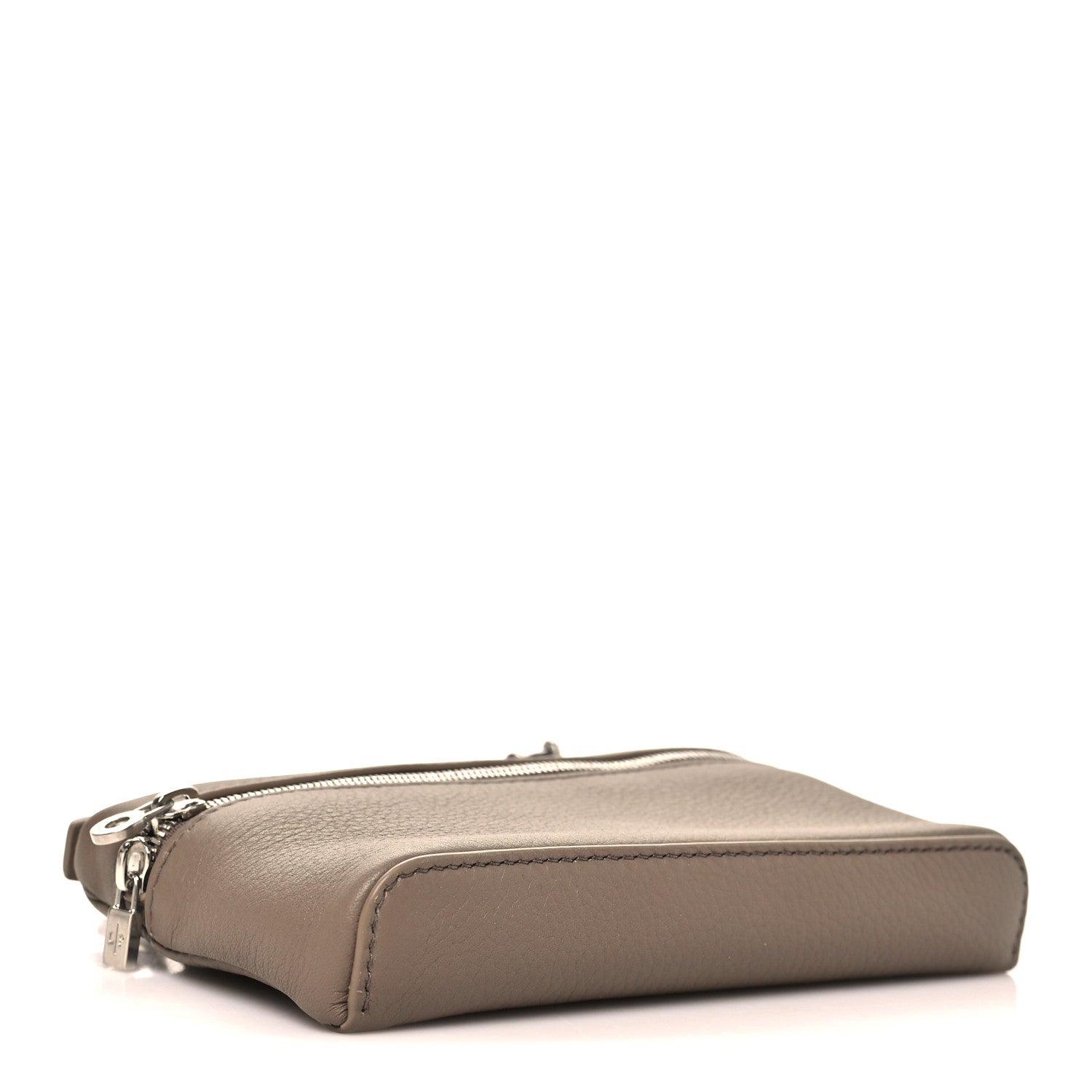 Grained Calfskin Extra Pocket Mini Pouch Warm Mastic