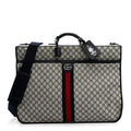GG Supreme Monogram Web Savoy Garment Bag Beige Blue