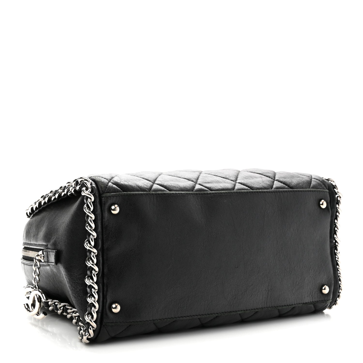Calfskin Chain Around Bowler Black
