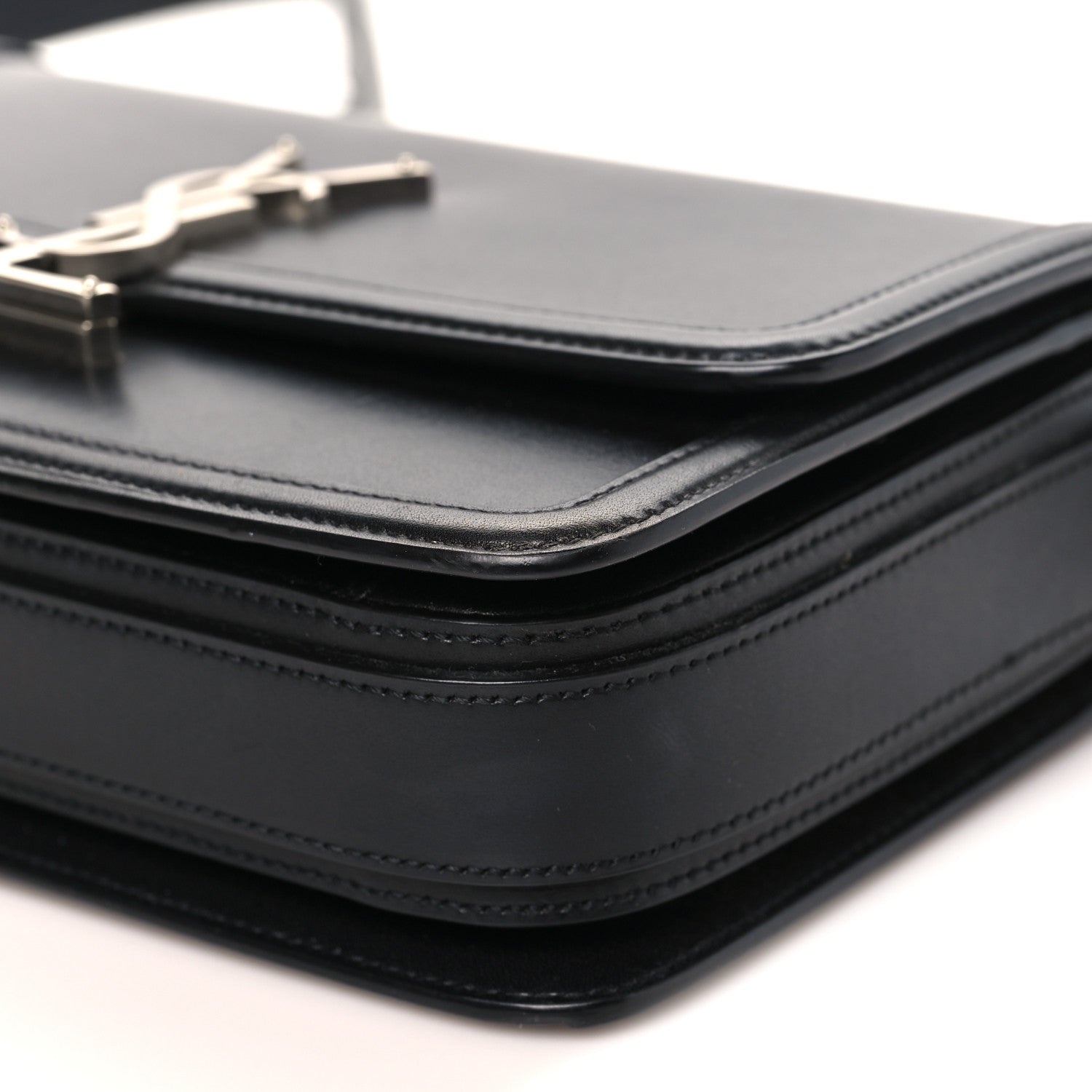 Box Calfskin Monogram Medium Solferino Satchel Black