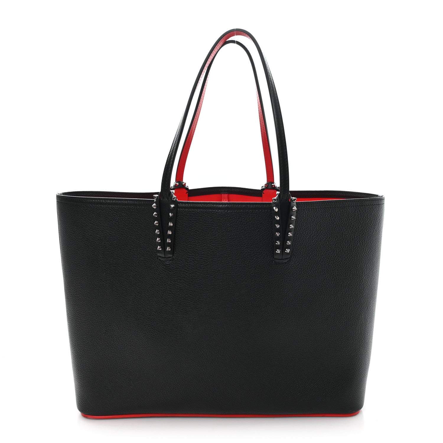 Calfskin Spikes East West Cabata Tote Black