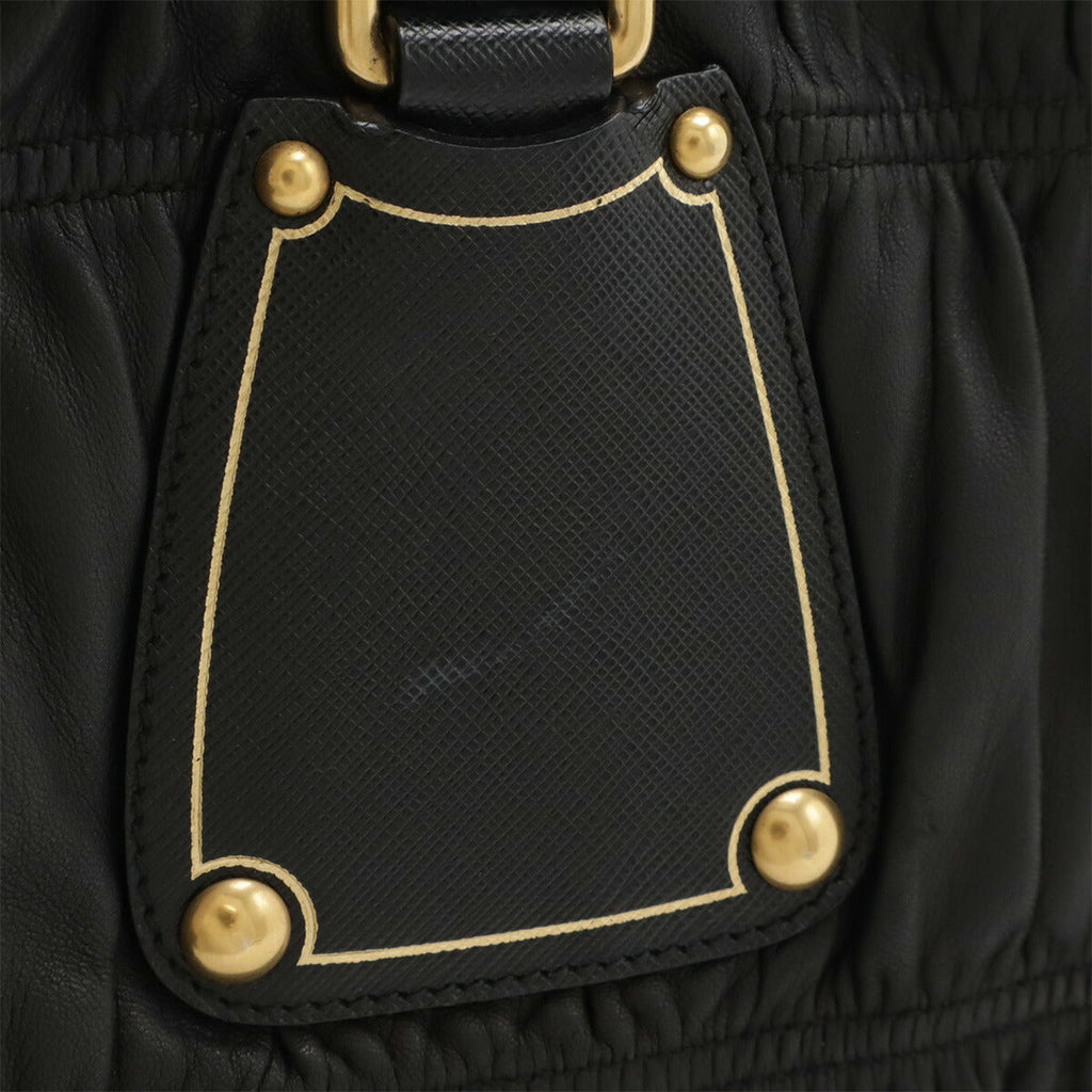 Prada Gather Leather Tote Bag