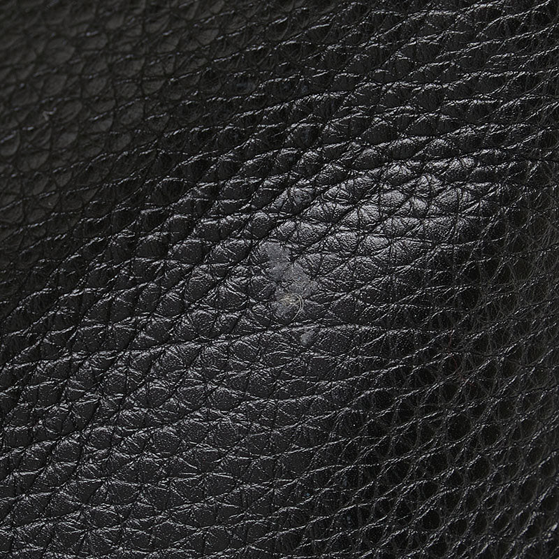Prada Triangle Logo Plate Leather Shoulder Bag