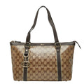 Gucci Abbey GG Crystal PVC Tote Bag