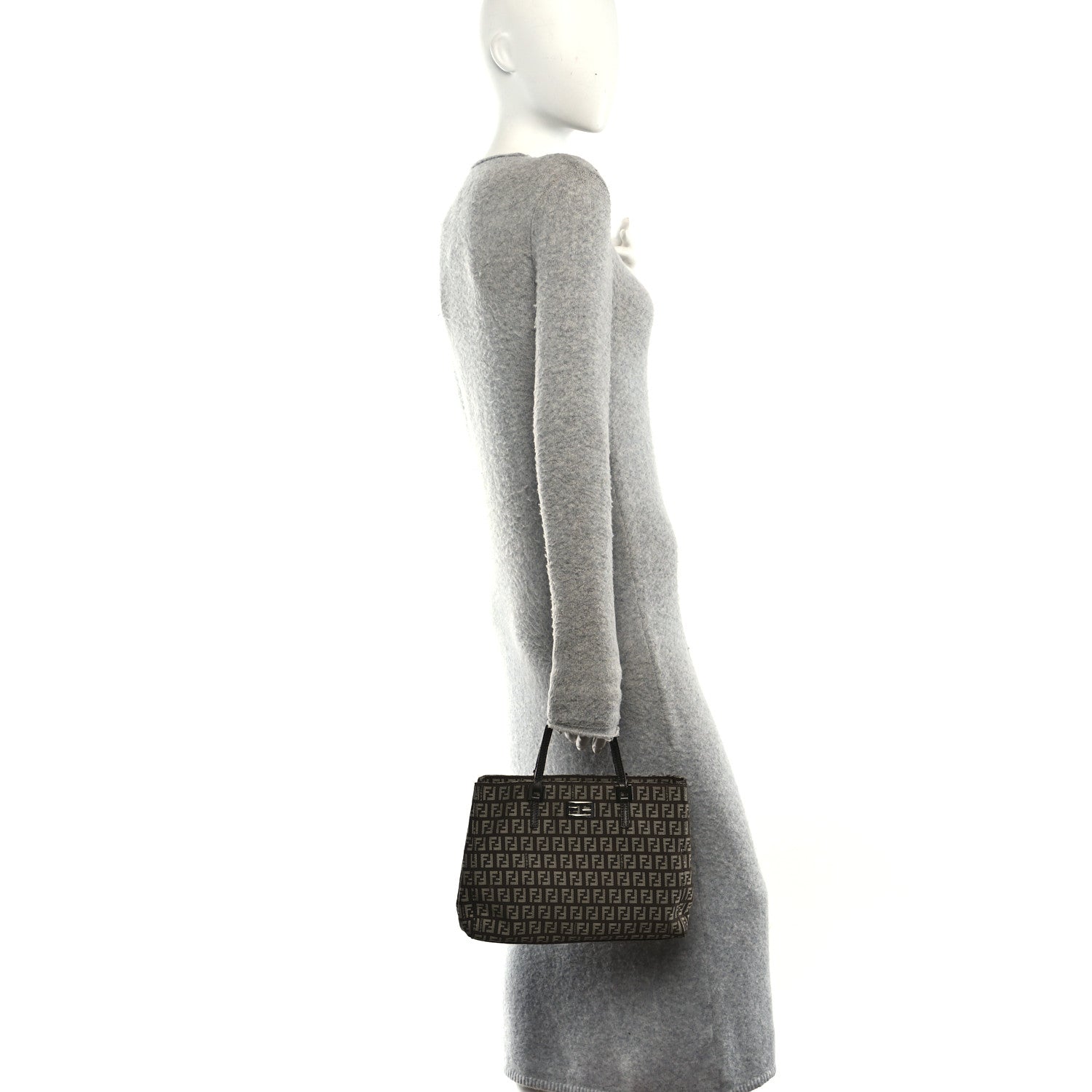 Zucchino Vitello Small Tote Testa di Moro Beige