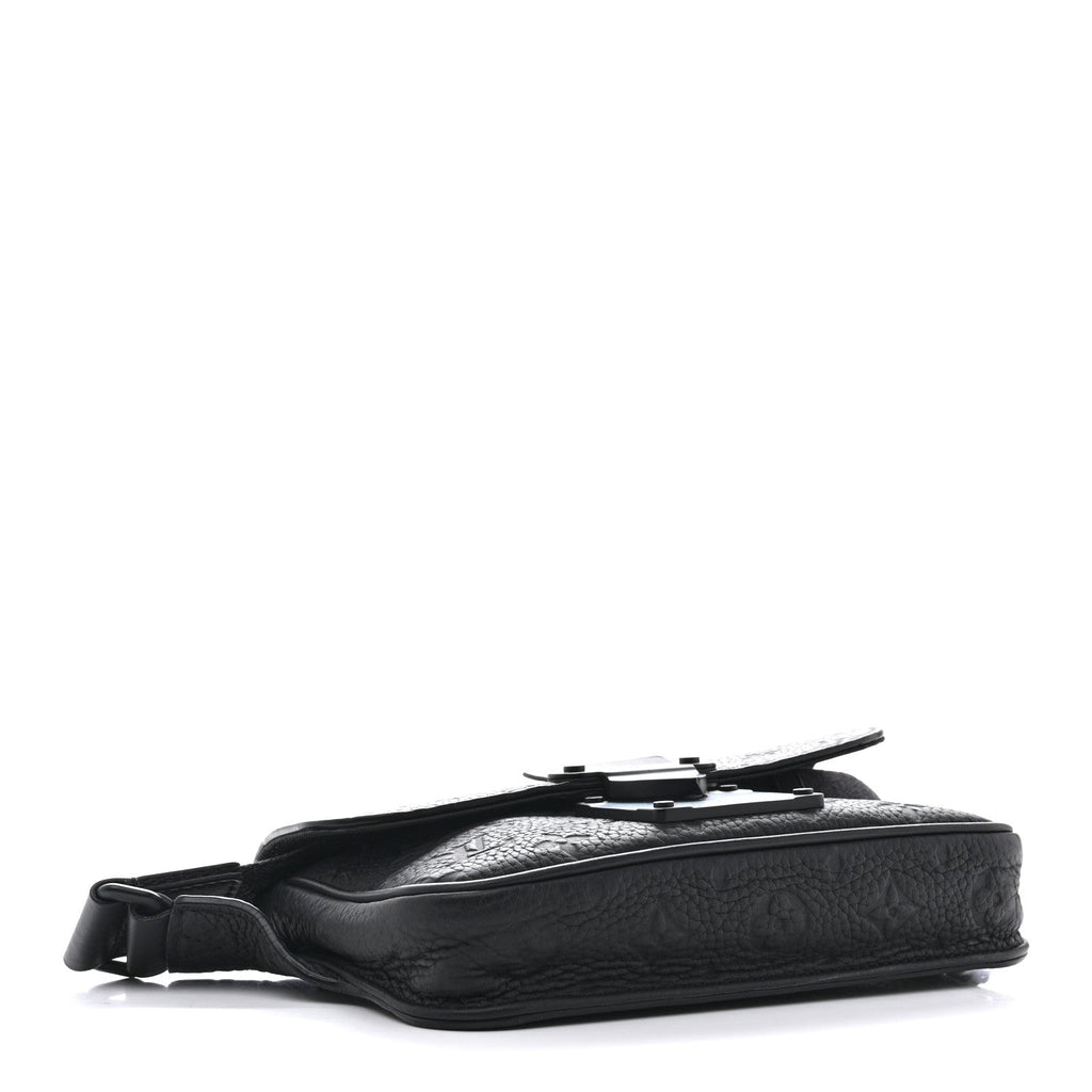 Taurillon Monogram S Lock Sling Bag Black