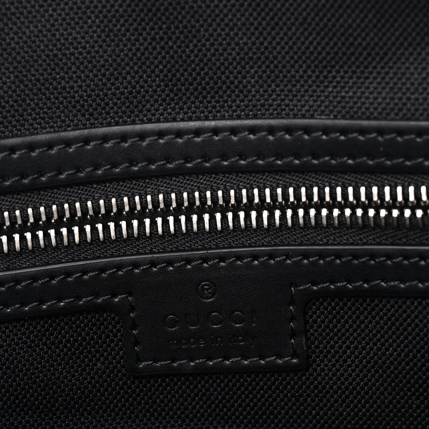 GG Supreme Monogram Appia Calfskin Web Briefcase Black