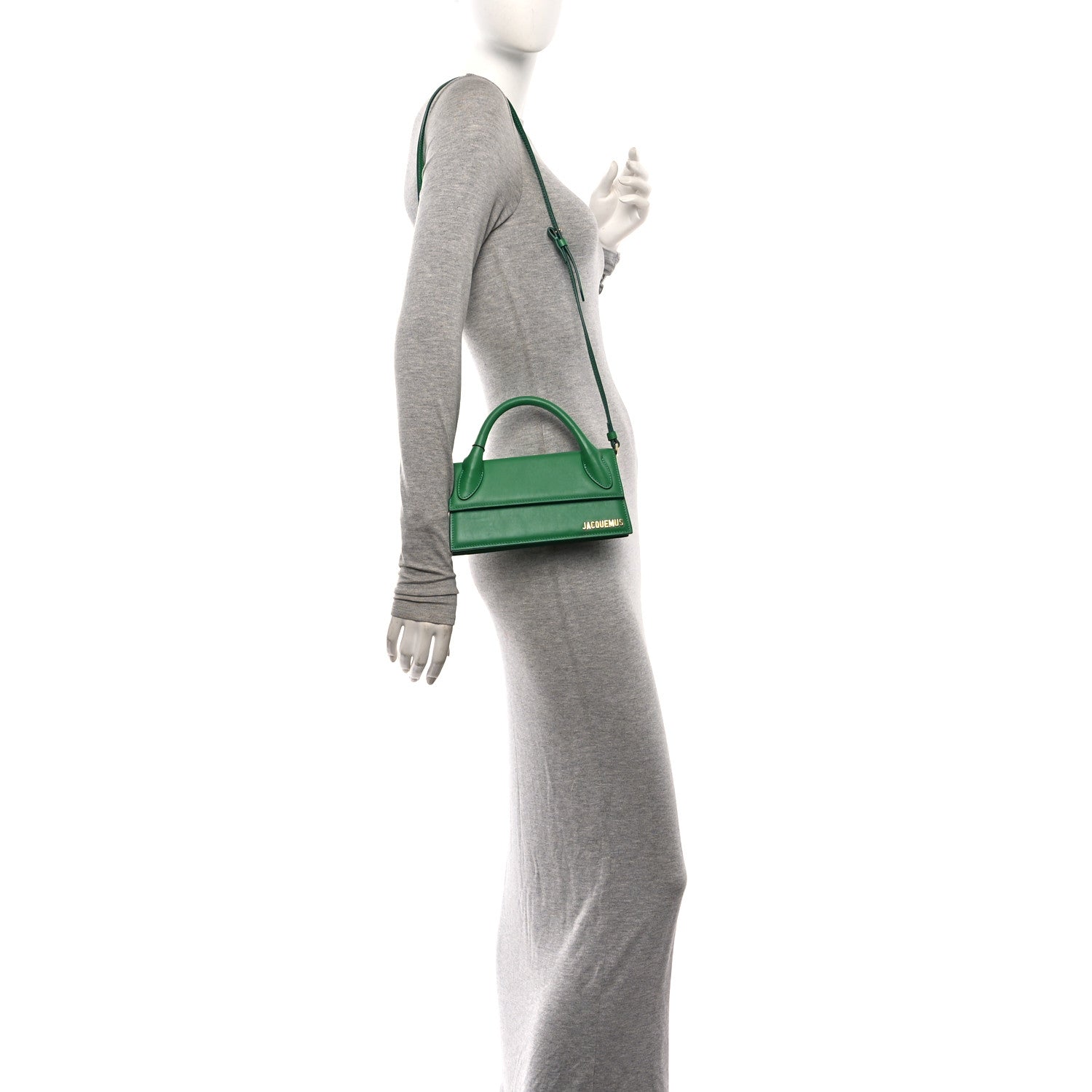 Smooth Calfskin Le Chiquito Long Green