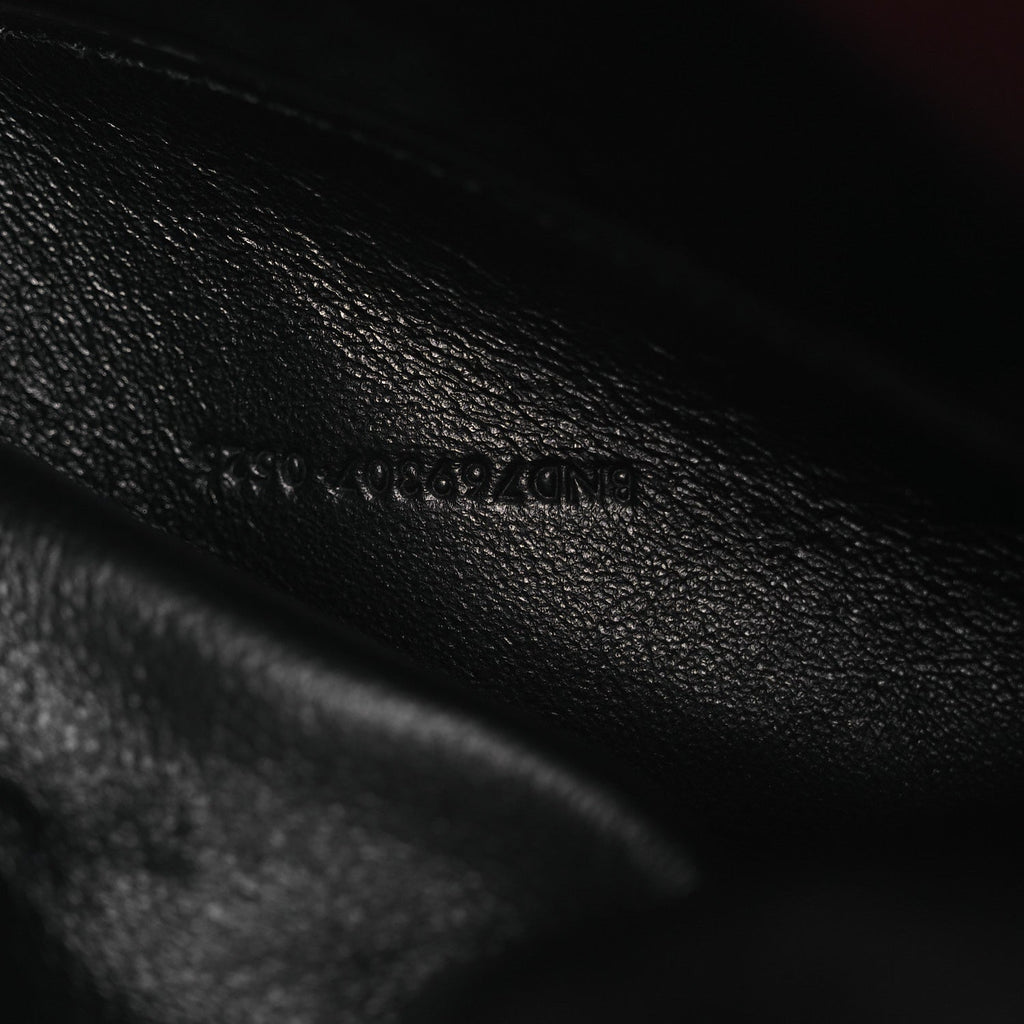 Lambskin Large Cassandre Envelope Pouch Dark Ruby