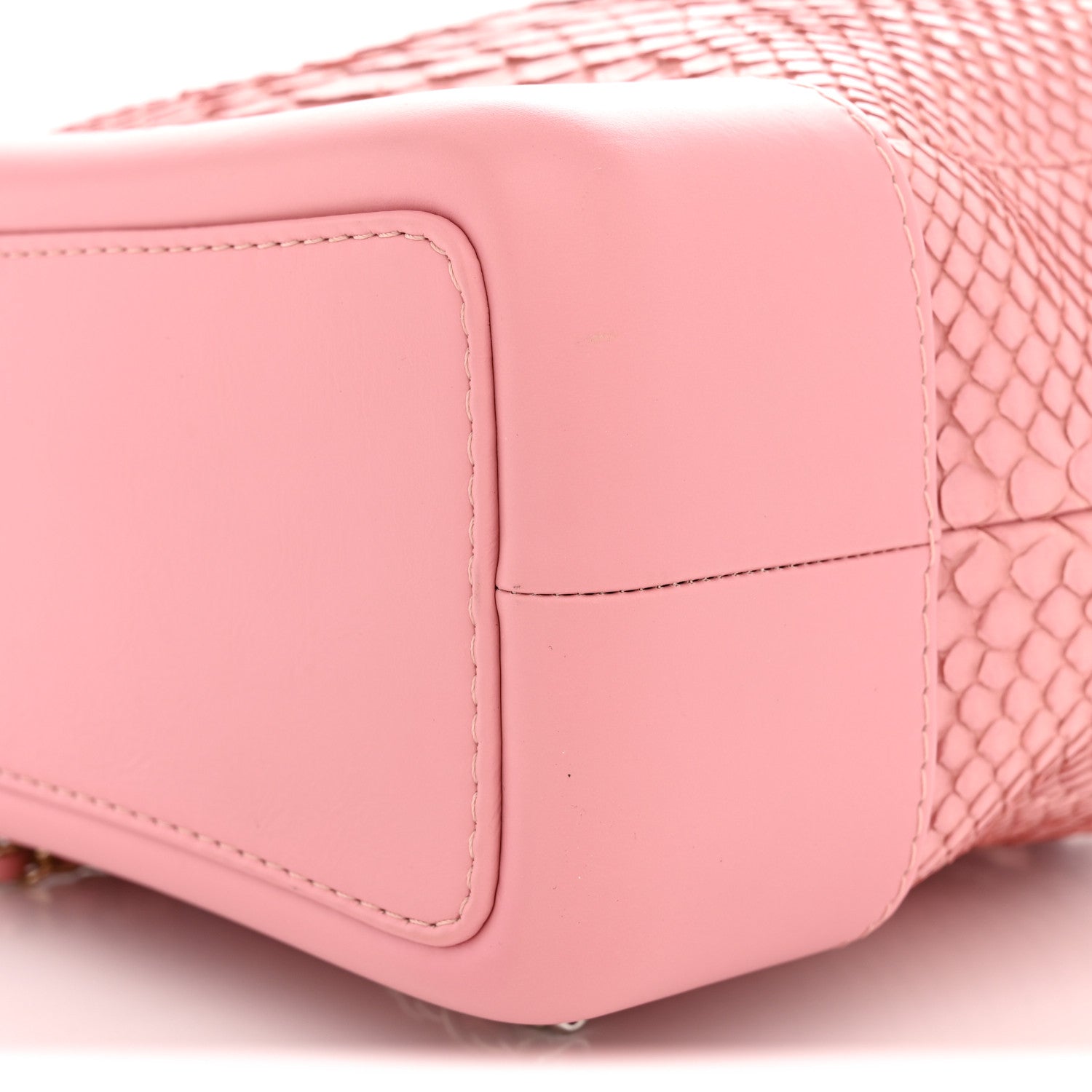 Snakeskin Small Gabrielle Backpack Light Pink