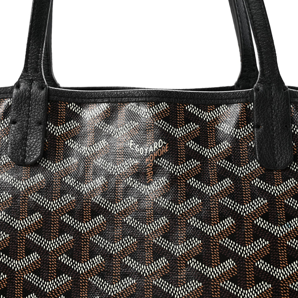 Goyardine Reversible Anjou PM Black Black