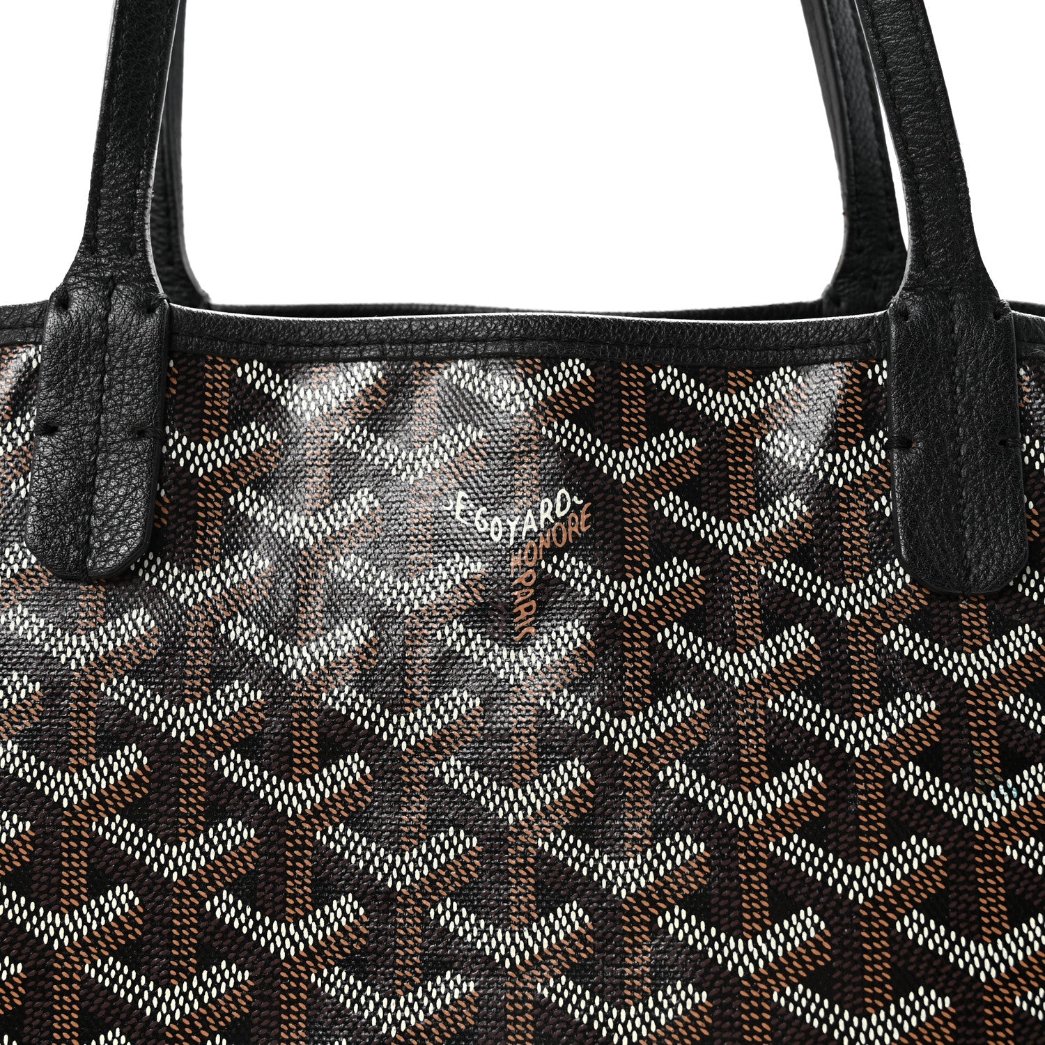 Goyardine Reversible Anjou PM Black Black