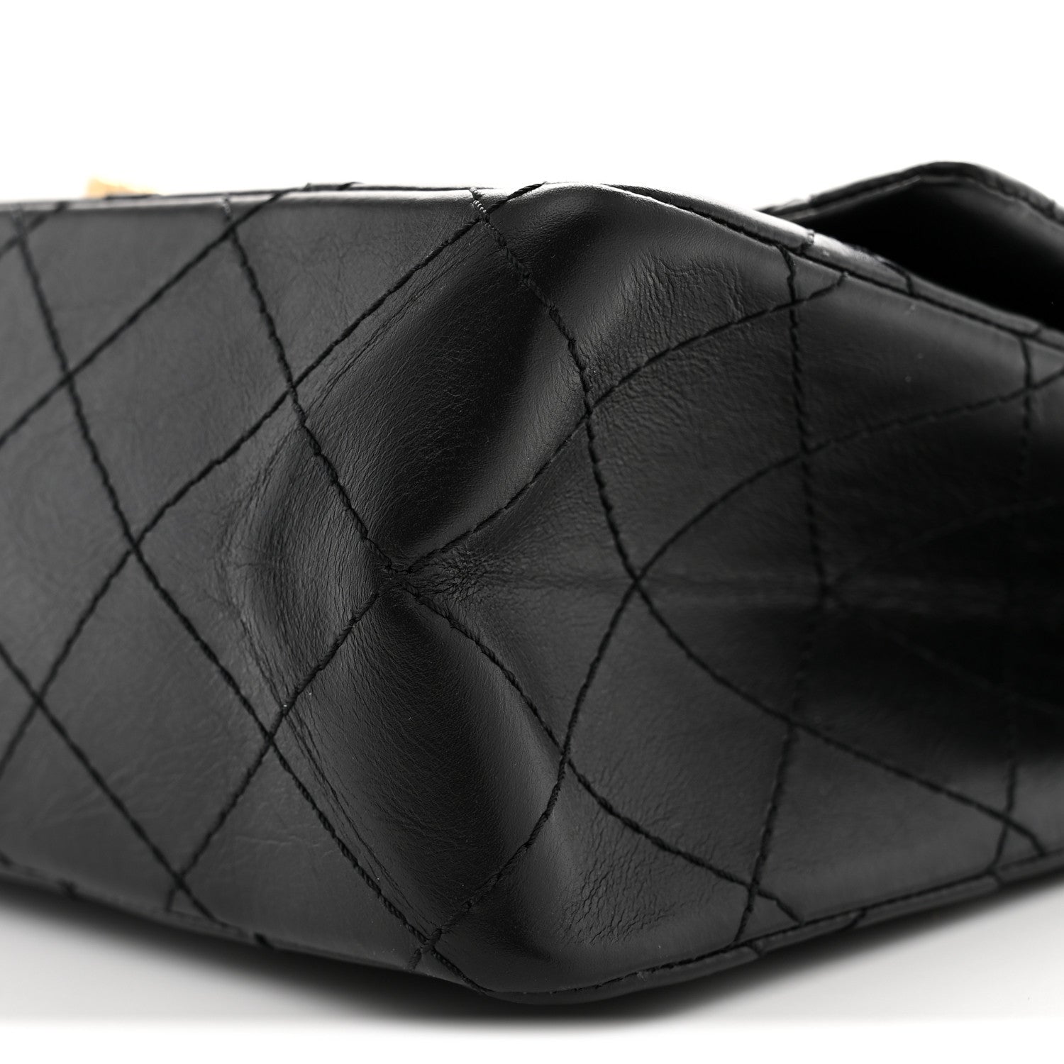 Aged Calfskin Quilted 2.55 Reissue 226 Flap Black