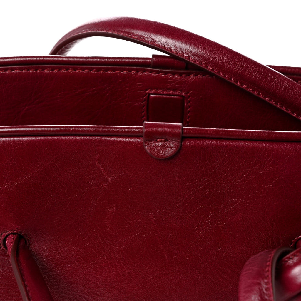 Shiny Vintage Calfskin Le Turismo Soft Bowling Bag Burgundy