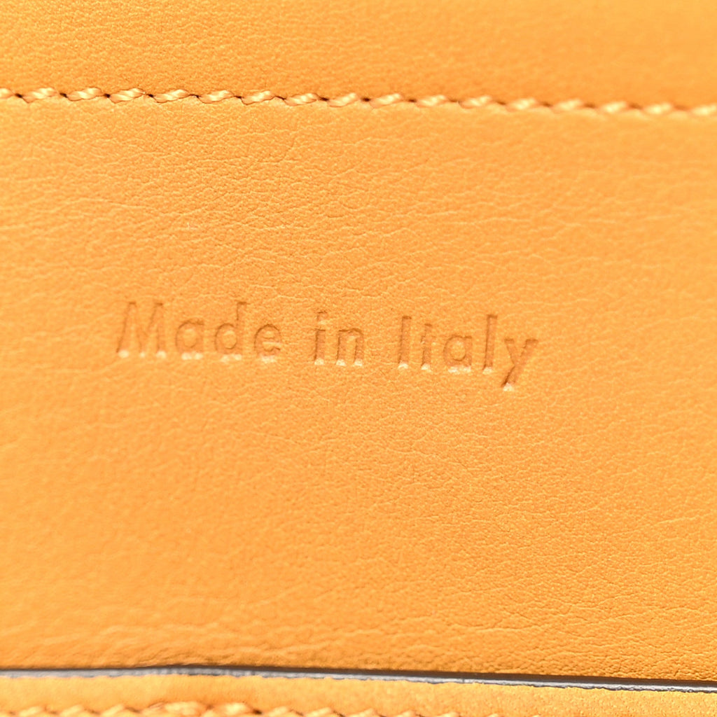 Supple Natural Calfskin Medium Tri-Fold Bag Ocre