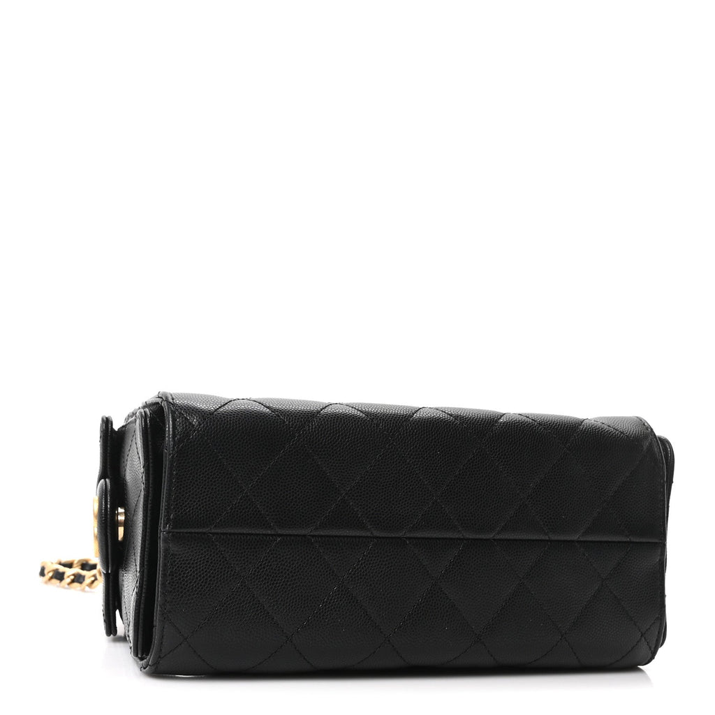 Caviar Quilted Mini Chanel 25 Handbag Black